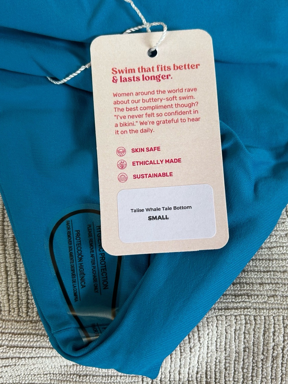 Midori Bikinis Whale Tail bikini bottom size small in Talise NWT - Picture 4 of 6